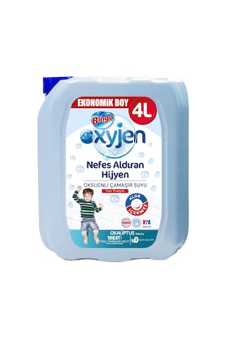 Bingo Oksijenli Çamaşır Suyu 4 Lt Limon Ve Okaliptus 2 Li 2'li Set