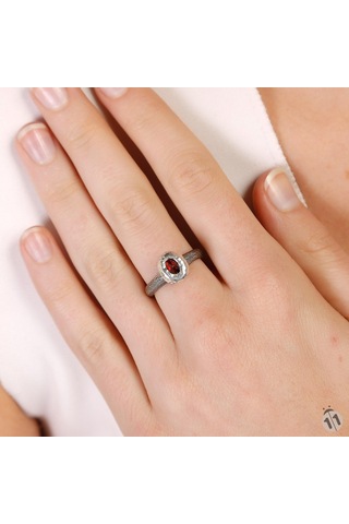 Mineral Takı Garnet Tasarım Yüzük (85680546)