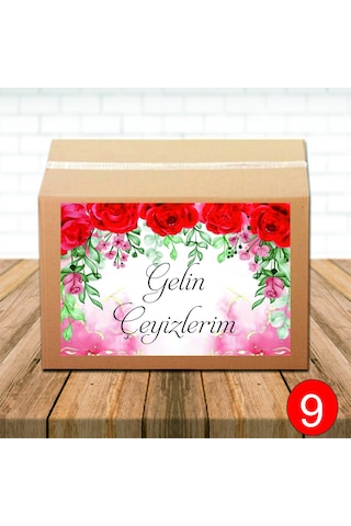 Çeyiz Kolisi Etiketi 12 Adet A4 Ebatlarında Etiket Sticker 12 Ad