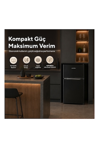 Kumtel HTMF-90EB 87 L Çift Kapılı Mini Buzdolabı