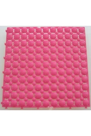 Ortopedik Yer Izgarası Islak Zemin Yer Döşeme Pembe Renk 1m2 9 Ad