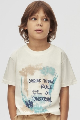 Xo Kids Erkek Çocuk Tişört 4-8 Yaş 48537 Ekru