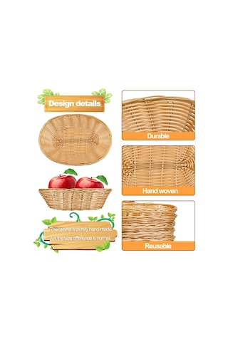 16 Plastik Oval Sepet, 8-3/4x6-1/4x2-3/4 İnç Diğer