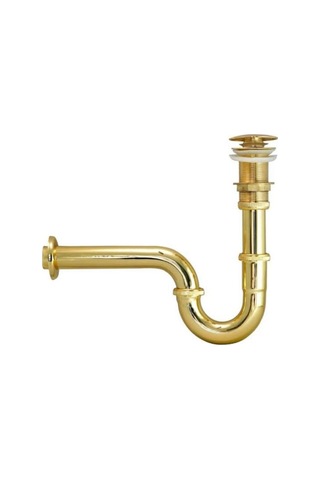 Boheme S Tipi Bas-çek Paslanmaz Lavabo Sifonu Gold