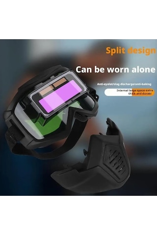 Flybuy Ayrılabilir Kaynakçı Maskesi Otomatik Kararan Gözlük Koruyucu Ekipman A