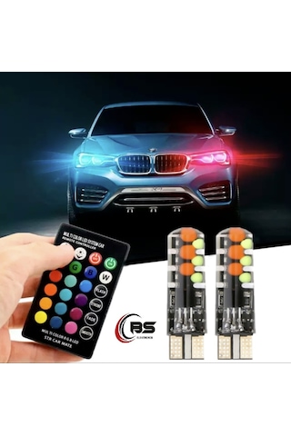 T10 Led Kumandalı Rgb 16 Renk Ve Çakarlı Seçeneği Park Lambası 426506183