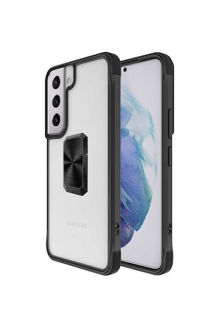 Zore Galaxy Uyumlu S22 Plus Kılıf Msra V-bax Kapak - Siyah Siyah