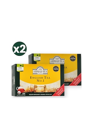 Ahmad Tea English Tea No.1 100'lü Demlik Poşet 2'li Ekonomik Paket Toplam 200 Demlik Poşet