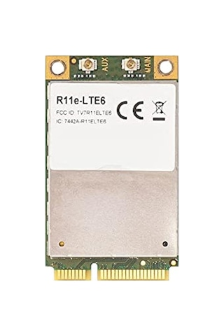 Mikrotik R11e-lte6 2g/3g/4g/lte Minipcı-e Kartı, 1/2/3/5/7/8/12/17/20/25/26/38/39/40/41n Bantları İçin Taşıyıcı Toplama Desteği 300 Mbps'ye Kadar -123471