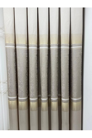 Nivemeshome Nilüfer V -5228 1/3 Sık Pileli Fon Perde Apm Vizon