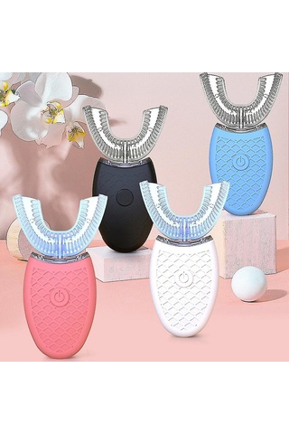 Elektrikli Diş Fırçası Ultrasonik U Şeklinde Diş Fırçaları Diş Beyazlatma İçinsiyah