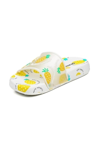 Çocuk Ultra Soft Ananas Desen Bakılı Havuz Deniz Banyo Ve Plaj Terlik Ananas Desen