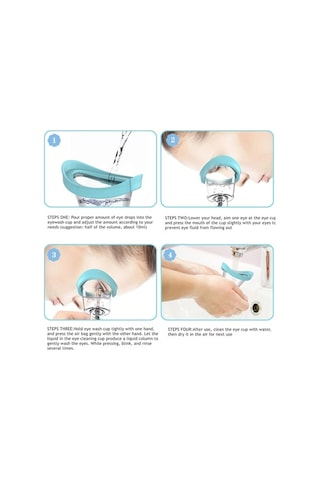 Trendooze Göz Yıkama Kupası Kiti - Hava Basıncı Teknolojisi, Yorgunluk Giderici