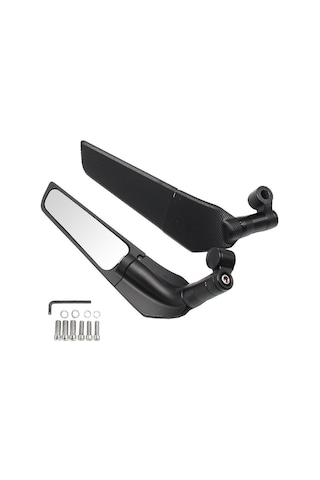 Neevoyu Motorcycle Universal Arka Görüş Aynası, Cnc Alüminyum, Hızlı Sürüş İçin Tasarlandı, Ayarı Kolay, Siyah, Spor Ve Cruiser Motosikletlere Uygun
