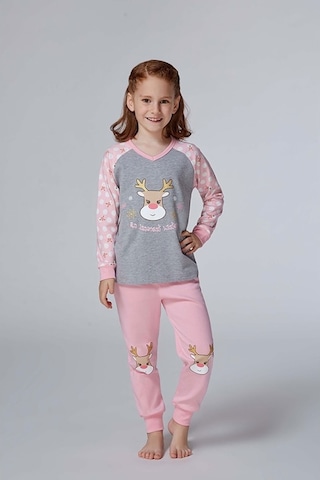 Roly Poly Kız Çocuk V Yaka Pijama Takım (2953) (1-4 Yaş)