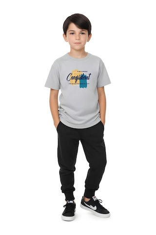 Fyk Kids Erkek Çocuk 3'lü Yuvarlak Yaka The Moon-never-the Most Yazı Baskılı Alt-üst Yazlık Takım Çok Renkli
