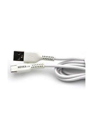 Novka NVK02 Type-C USB 2.2 A 1 M Şarj Kablosu Beyaz