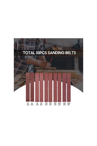 Singree Ev İçin 10'lu Zımpara Kayış Seti 30x340mm - 60-1000 Kum Çeşitleri