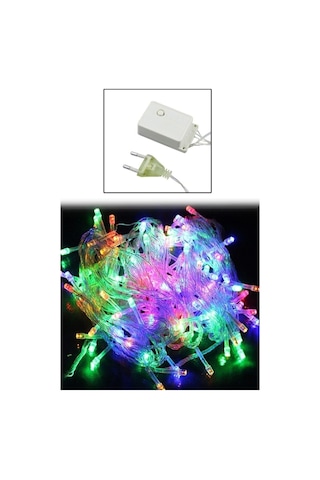 Dekoratif Hediye 100 Ledli Fişli 10 Mt Noel Parti Yılbaşı Ağaç Ay