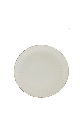 Kütahya Porselen Bone Luz Altın File Servis Tabağı 27cm 2 Li Çok Renkli