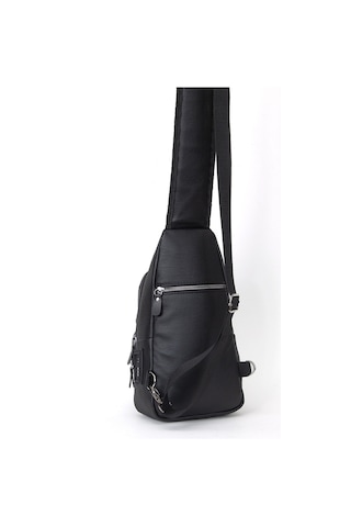 Anholt Yıkama Deri Çapraz Askılı Göğüs ve Omuz Çantası Siyah