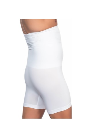 Moon Wear Beyaz Mı Emay E1005 Erkek Yüksek Bel Double Boxer Korse Beyaz
