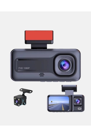 Zenvia Full Hd Üç Kameralı Araç Kamerası G-sensörlü Ve Gece Görüşlü Znv2026