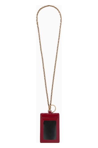 Kurt Geiger Kensington Lanyard Deri Anahtarlık Kartlık Kırmızı