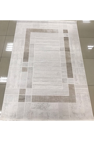 Padişah Halı Eternity 78677 070 Serisi Akrilik Salon Oturma Odası Halısı Krem - Kahve