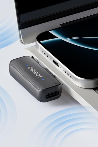Obsbot Vox Kablosuz Dual Lavalier Mikrofon 300m, 48khz/24-bıt, Usb-c Gri