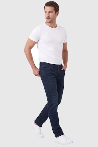 Rizzup Erkek Regular Fit Likralı Lacivert Kot Pantolon Pamuklu Esnek Yumuşak Dokulu Taşlanmış Jean 2600966