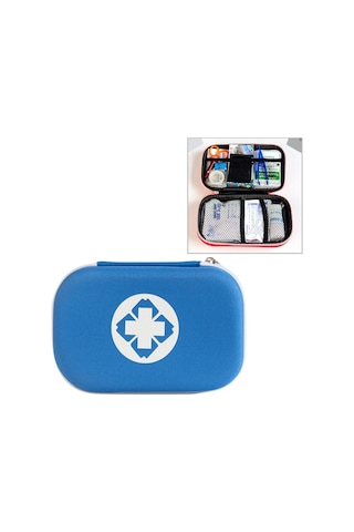 Sones 25'i 1 Arada Eva Taşınabilir Araba Ev Açık Hava Acil Durum Malzemeleri Kiti Hayatta Kalma Kurtarma Kutusu Mavi