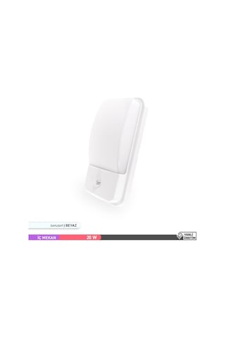 ACK 20W Sensörlü İç ve Dış Mekan LED Duvar Apliği 6500K Beyaz