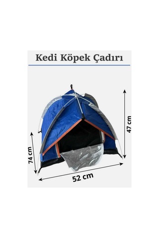 Kamptek Portatif Katlanabilir Evcil Hayvan Çadırı Büyük Boy 74x52x47 Cm Çadır Mini Çok Renkli