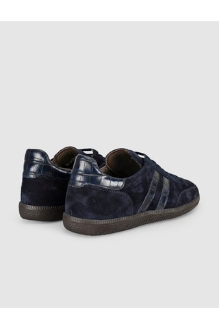Kadın Lacivert Süet Deri Sneaker