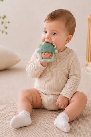 Babyjem Crabby Tutma Halkalı Silikon Diş Kaşıyıcı Soft Yeşil