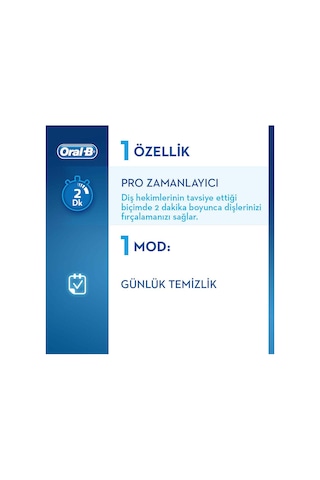 Oral-B D100 Şarj Edilebilir Diş Fırçası Cross Action Siyah