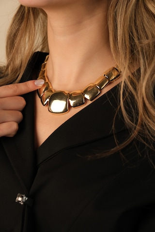 Çildan Womens Özel Kare Plaka Gold Kolye Altın