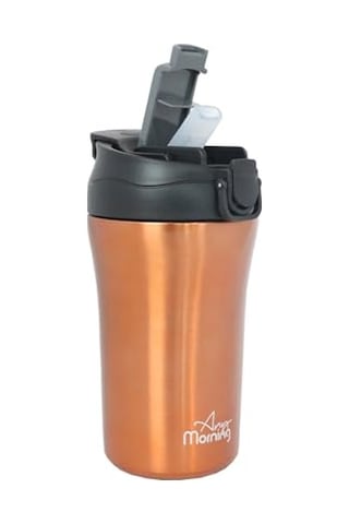 Morning 400 Ml Paslanmaz Çelik Termos Mug Çift Işlevli Sızdırmaz Kapaklı Siyah Sı232021 Diğer