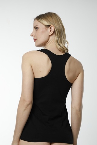 Hmd 2412 Likra Kalın Askılı Sporcu Body - Siyah Siyah