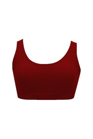 Kadın Geniş Askılı Büyük Beden Büstiyer Sporcu Pedli Sütyen Penye