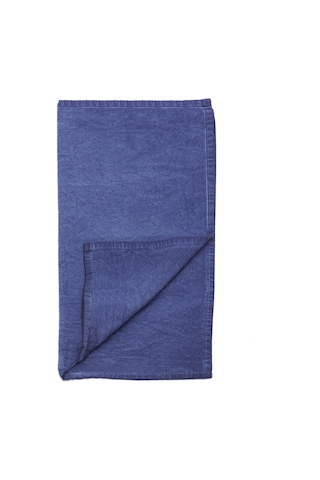 Taşlanmış Indigo Denim Pamuk Amerikan Servisi- 2'li Set Mavi