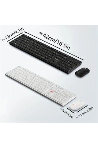 Techbloom Lenovo Kablosuz Klavye Ve Fare Seti Classic White Hafif Portatif Ofis Ve Laptop İcin 105 Tuslu 2 4g Baglanti Diğer