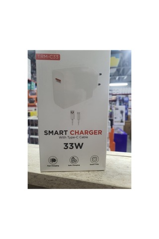 Trm-c33 Smart Charger 33w Usb To Type C Kablolu Hızlı Şarj Aleti Fast Charging Smart Chip Safe Charging Usb Adaptör Ve Usb C Şarj Kablosu