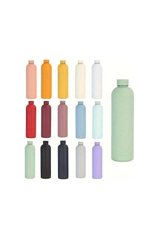 Besthome1 1000ml Düz Renk Termos, Seyahat Termosları, Sıcak Soğuk İçecekler İçin Yeşil Yalıtımlı Şişeler Yeşil