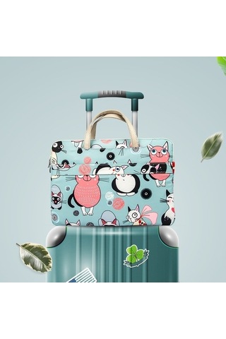 Prestigegoods Pamukkale Çizgi Film Çapraz Dizüstü Çanta - Nefes Alabilir, Su Geçirmez Çok Renkli