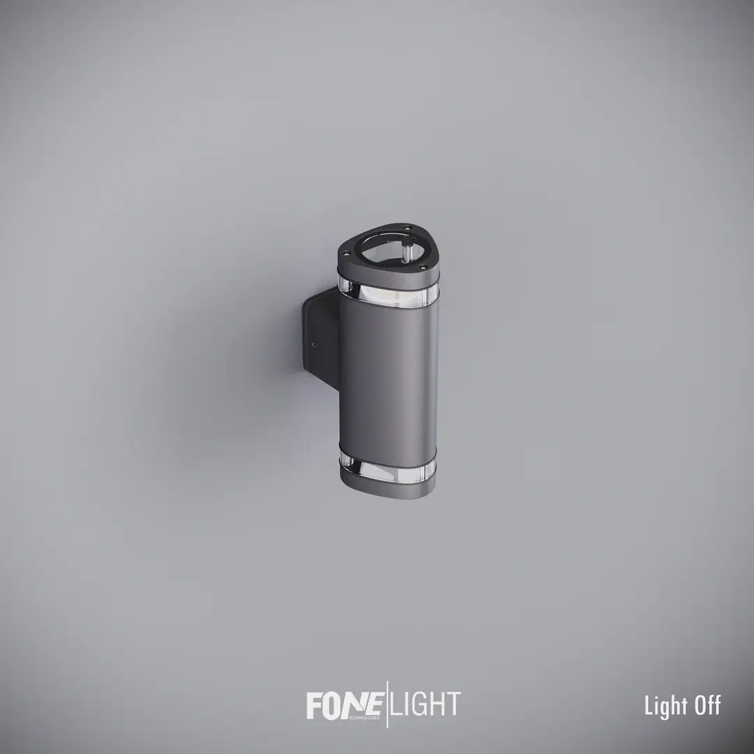Fonelight Gala Duo Modern Cam Detaylı Çift Yönlü Alüminyum Aplik Antrasit