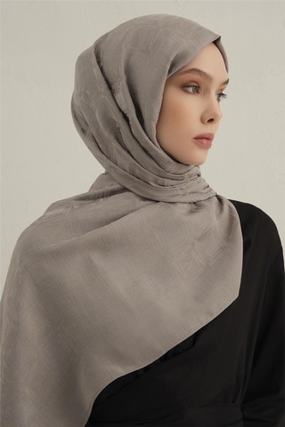Armine Lyocell Naia Kare Monogram Şal 6 20 Vizon