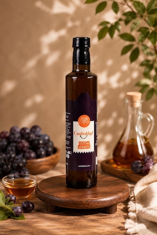 Canbakkal Doğal Üzüm Sirkesi 500 Ml - Katkısız Geleneksel Sirke - Doğal Üzüm Sirkesi