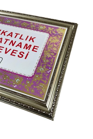 Avukatlık Ruhsatname Çerçevesi - 33x48 - Hakiki Camlı Gümüş Renk